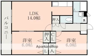アベニュー山室【2階】の間取り