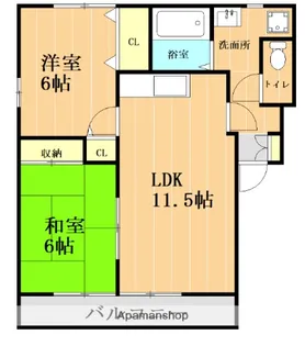 クリスタル国府【2階】の間取り
