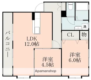 アクアハイツ【201号室】の間取り