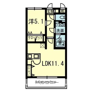 パリス尾ノ上【10階】の間取り