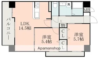 サムティ熊本近見Ⅱ【4階】の間取り