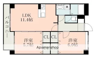 ビュートピアサウス【2階】の間取り