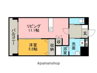 アンソレイエ・【1階】の間取り