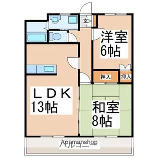 ラフォーレ自由ヶ丘B棟【102号室】の間取り