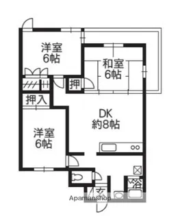 シャトレ長嶺Ⅲ【1階】の間取り
