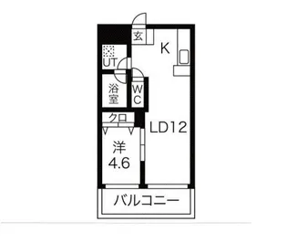 ビュークレスト京町【4階】の間取り