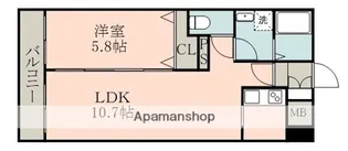 S−FORT平成けやき通り【7階】の間取り