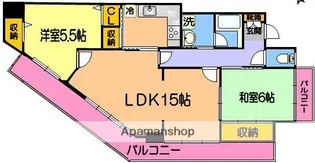 ファミール黒髪【110号室】の間取り