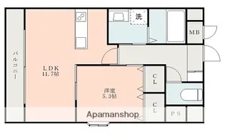 フェリーチェ菊陽東【7階】の間取り