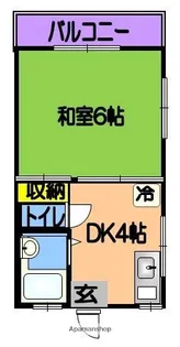 弥冨アパート【2階】の間取り
