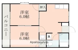 サンハイツⅠⅡⅢ(山鹿市)【Ⅱ-202号室】の間取り