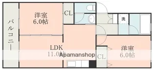 サンシャインハイツ【4階】の間取り