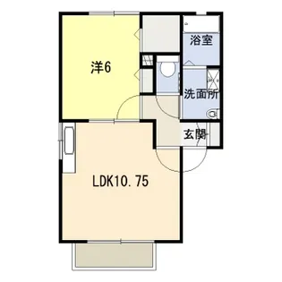 パルファンローズ【1階】の間取り