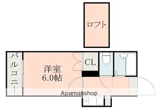 Sコーポ帯山【2階】の間取り