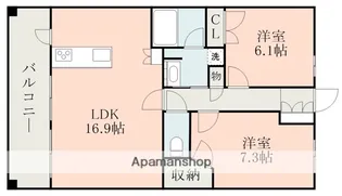 プレミスト白川公園【10階】の間取り