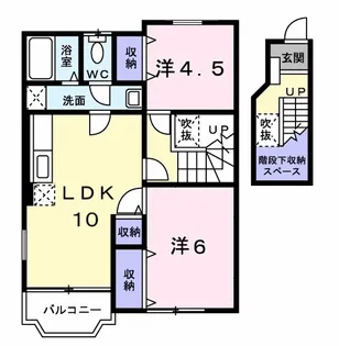 サニーヴィレッジA【2階】の間取り