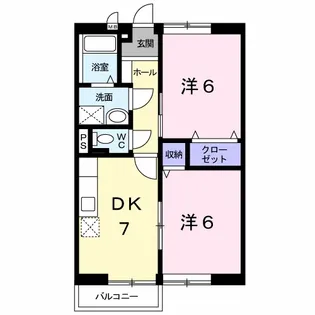 エステート永浦2【1階】の間取り
