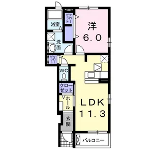 サンヒルズ弐番館【1階】の間取り