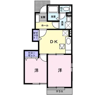 エスポワール・ドミールA【1階】の間取り