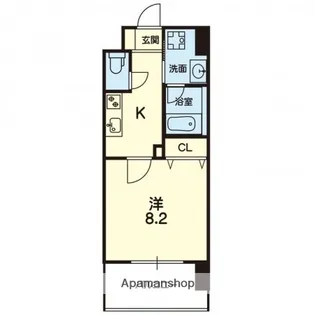 ELGRAND下通【8階】の間取り