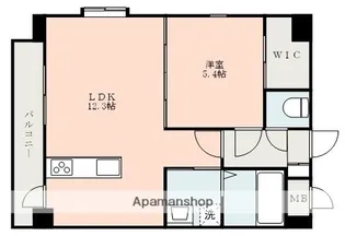 オーラ水前寺【4階】の間取り