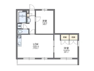 レオパレス鹿子木AREAⅠ【201号室】の間取り