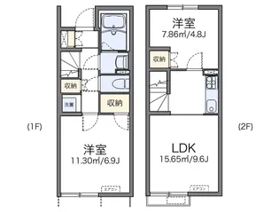 レオネクスト八代福正Ⅱ【101号室】の間取り
