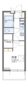 レオパレスグリーンハイツ島崎【205号室】の間取り