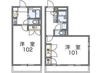 レオパレス榎S・H・Y【206号室】の間取り