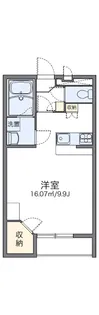 レオパレス秣野原【208号室】の間取り