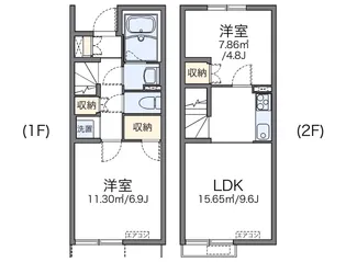レオネクスト八代福正Ⅰ【117号室】の間取り
