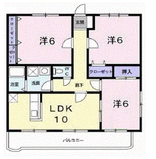 インペリアル山本【3階】の間取り