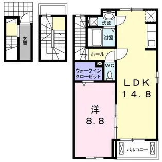 遊雅【3階】の間取り