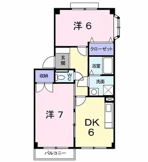 レジデンスビバ1【2階】の間取り