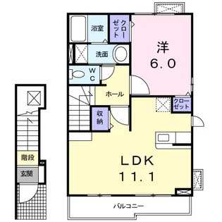ソレイユGEN Ⅲ【2階】の間取り