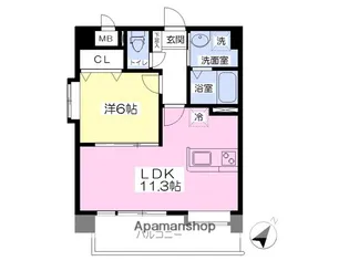 サージュ保田窪【803号室】の間取り