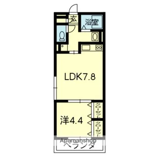 ART COURT HARAMIZU【105号室】の間取り