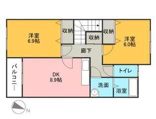 ルート3ヒルズ【206号室】の間取り
