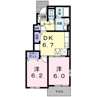 サンシャイン桜Ⅱ【1階】の間取り
