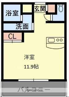 グランドゥール65【102号室】の間取り