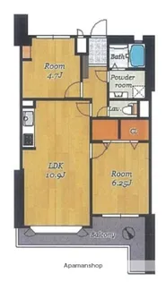 シティマンション九品寺第二【8階】の間取り