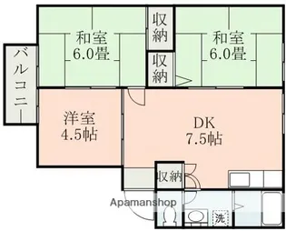 コートシャンベルタン【1階】の間取り