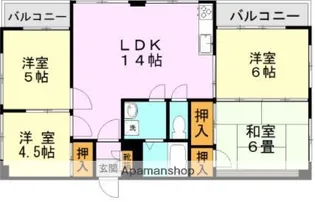 はまビル【401号室】の間取り