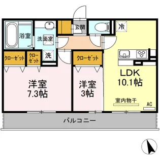 セキュレア須屋 A棟【3階】の間取り