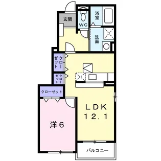 ライジングサン【1階】の間取り