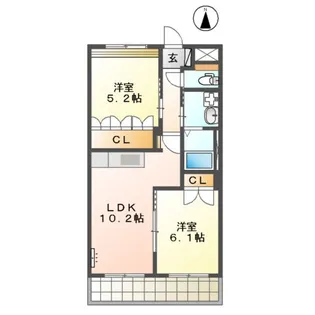 アゼリア マンション【1階】の間取り