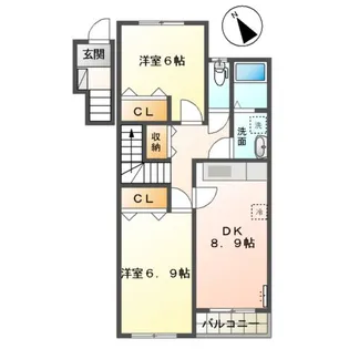 マリンハイムⅠ【2階】の間取り
