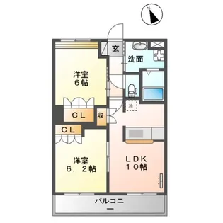 S.T SUN R【2階】の間取り