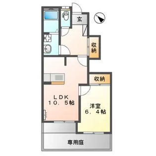 プレサス・ガーデン【1階】の間取り