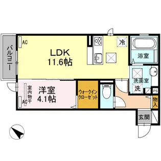 ピラール清水【1階】の間取り